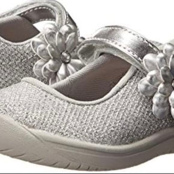 Stride Rite Toddler Girls Haylie Silver Mary Jane Shoes Size 10.5 - Picture 11 of 11